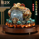銅之父《八方來(lái)財》招財銅金蟾蜍擺件公司新店開(kāi)業(yè)禮品客廳辦公室桌擺設