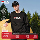 FILA 斐暖科技|斐樂(lè )官方情侶男裝2025冬新款時(shí)尚休閑加絨針織套頭衛衣 正黑色-BK XL XL 180/100A