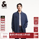 杰克·瓊斯（JACK&JONES）秋季潮百搭寬松翻領(lǐng)胸前貼袋紐扣門(mén)襟長(zhǎng)袖襯衫上衣男裝225162005 A12深牛仔藍(lán) 常規(guī) M