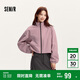 森馬（Semir）外套女立領(lǐng)格紋春秋季特寬松抽繩撞色夾克109524108011