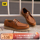 CAT卡特休閑皮鞋男鞋經(jīng)典荔枝紋皮復古單鞋25春新品P725917O1EMC36 棕色 43