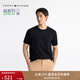 TOMMY HILFIGER25春夏新款男裝高級(jí)感柔順絲光棉壓紋徽章純色短袖上衣T恤 藏青色DW5 L （推薦：150-165斤）