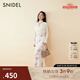 SNIDEL2025春夏新品時(shí)尚高腰開(kāi)叉印花魚(yú)尾半身裙含腰帶SWFS251204 粉色 S (0)