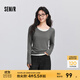 森馬（Semir）[商場(chǎng)同款]長(cháng)袖T恤女圓領(lǐng)修身氣質(zhì)2025新款春假兩件衣服潮流 灰色調00322 L