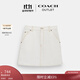 蔻馳（COACH）奧萊女士棉質(zhì)聚酯纖維斜紋UTILITY 迷你半身裙 灰白色 28