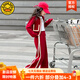 G.DUCKKIDS小黃鴨童裝女童套裝春秋季兒童衣服女孩韓版洋氣運動(dòng)服中大童秋裝 酒紅色 130 建議120-130cm7-8歲