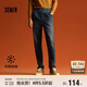 森馬牛仔褲男加絨保暖長(cháng)褲冬復古肌理感寬松錐形109724124107
