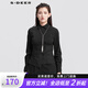 S.DEER圣迪奧春季女裝休閑西裝領(lǐng)條紋拼接不規則襯衫S22180525 黑色/91 M 165