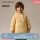 Teenie Weenie Kids小熊童裝24秋男女寶寶休閑刺繡連帽三防羽絨服 黃色 110 cm