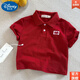 迪士尼（Disney）正品童裝翻領(lǐng)短袖T恤polo衫上衣潮夏季新款卡通洋氣男女兒童寶寶 官方旗艦款夏季新款-紅色-愛(ài)心眼睛優(yōu)質(zhì)款 110建議身高 均碼