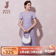 經(jīng)典故事（JANE STORY）經(jīng)典故事2025夏季新款高端精致白色連衣裙女修身名媛小香風(fēng)裙子 紫色 L