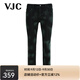 威杰思（VJC）秋冬新款男裝時(shí)尚休閑牛仔褲修身小腳男九分褲百搭 B23CO2437 綠色花 常規 2XL /54