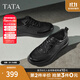 他她（TATA）2025秋商場(chǎng)同款舒適百搭休閑男鞋新款休閑鞋皮鞋QGX01CM5 黑色 41