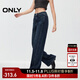 ONLY秋季休閑百搭松弛感高腰直筒牛仔褲女|124332043 J39 藍黑 S (160) 64A