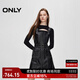 ONLY秋季復古風(fēng)長(cháng)袖套裝收腰PU短裙連衣裙女|12437Y006 H1Z 黑色 M (165) 84A