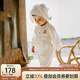 OAK FAMILY秋季長袖連體衣新生嬰兒衣服寶寶爬服男女童裝 米白 （不含帽子） 90cm