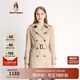 Hush Puppies暇步士女裝冬新款簡約通勤可拆卸兩穿風(fēng)衣羽絨服 130卡其 S