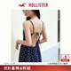 HOLLISTER25夏新款辣妹露背吊帶連衣裙褲帶胸墊女裝359-5224 海軍藍 M (165/92A)標準版