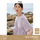 旅途原品ltyp 100%醋酸緞面優(yōu)雅短袖T恤  秋季百搭休閑上衣女薄款 香芋紫 M