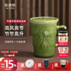 乾唐軒活瓷竹君子 陶瓷茶杯 帶蓋 個(gè)人專(zhuān)用高端 辦公杯會(huì )議杯商務(wù)禮盒裝 耀州綠+碧璽釉
