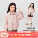 左西女童皮衣外套防風(fēng)皮夾克春秋2025新款女孩上衣兒童春裝 粉色 160