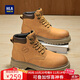 海瀾之家HLA男靴復古馬丁靴男戶(hù)外秋冬工裝大黃靴子男 T121 土黃(加絨) 42