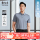 雅戈爾（YOUNGOR）短袖POLO男翻領(lǐng)可機洗桑蠶絲混紡面料柔軟舒適商務(wù)配搭2025新品 灰藍VSZS513118HFA L （推薦135-150斤）