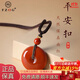 FZOG南紅瑪瑙平安扣吊墜保真川料柿子紅滿(mǎn)色滿(mǎn)肉南紅掛件男女護身符 中號平安扣