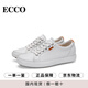 愛(ài)步（ECCO）女鞋休閑小白鞋系帶平底單鞋時(shí)尚百搭板鞋 柔酷7號430003國內現貨 白色 38