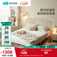 林氏家居簡(jiǎn)約奶油風(fēng)鐵藝床1.5x2米小戶(hù)型雙人床主臥室宿舍鐵架床LS968A3 【鐵藝】溫莎奶油床+CD255A床墊 1.5x2.0米