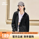 鴻星爾克外套女秋季防潑水夾克風(fēng)衣連帽休閑純色戶(hù)外修身上衣跑步騎行服