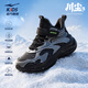 鴻星爾克（ERKE）童鞋男女童休閑鞋兒童二棉版緩震保暖棉鞋正黑/深冷灰/亮銀38