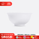 陶溪川 CERAMIC ART AVENUE景德鎮陶瓷餐具家用簡(jiǎn)約純白中國色吃飯碗盤(pán)魚(yú)盤(pán)菜盤(pán)湯鍋瓷器單個(gè) 暮雪-6英寸面碗 1個(gè)