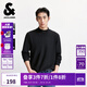 杰克·瓊斯（JACK&JONES）25年男裝秋季半高領(lǐng)舒適德絨打底衫男長(cháng)袖T恤內搭休閑高彈上衣 E40 黑色 M 175