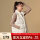 坦博爾秋冬羽絨服短款女士馬甲背心90鴨絨休閑保暖外套 小香白 M (165)
