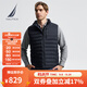 諾帝卡（NAUTICA）【商場(chǎng)同款】男裝春夏款防輕濺水輕薄羽絨背心馬甲男JO3315 藏青4NV 2XL