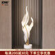 IENKI德國輕奢羽毛藝術(shù)擺件高級感客廳玄關(guān)電視柜裝飾品喬遷新居禮物 輕奢羽毛桌面擺件【白色】