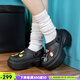 卡駱馳（crocs）洞洞鞋女鞋雪屋clog休閑鞋戶外沙灘涼鞋透氣厚底增高拖鞋男209347 209347-001/黑色/無智必星 38 (240mm) 39