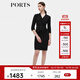 PORTS寶姿女裝春季新款時(shí)尚氣質(zhì)長(cháng)袖連衣裙ALM8D067LWP096 黑色 M (6)