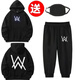 歌百夢(mèng)艾倫沃克衛衣 嘉豪同款戰衣學(xué)生少年連帽外套服裝strong哥cos套裝 【三件套】嘉豪W衛衣+W褲+口罩 3XL 【135-150斤】