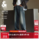 杰克·瓊斯（JACK&JONES） 男裝秋季牛仔褲直筒廓形做舊水洗多口袋皮標長(cháng)褲褲子225332079