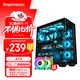 鑫谷（segotep）無(wú)界1（黑色）無(wú)立柱海景房機箱 ATX270°廣角玻璃側透 360水冷游戲電腦主機箱 支持4090顯卡