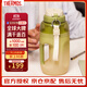 膳魔師（THERMOS）榨汁機便攜運動(dòng)榨汁杯 直飲噸噸桶果汁機 一杯雙蓋 1L超大空量運動(dòng)水杯EHA-2213A-GR 牛油果綠色
