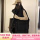 暖冬鴨鴨300斤胖妹加肥加大碼女裝羽絨棉服300斤胖mm馬甲女秋冬季ins 黑色8 XL 建議120-150斤D