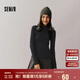 森馬（Semir）毛衣女冬季舒適緊身半高領(lǐng)正肩純色羊毛衫顯瘦打底衫101724107003
