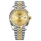 勞力士王子手表瑞士正品男士全自動(dòng)機械防水夜光時(shí)尚金表進(jìn)口日志型男表 間金金面