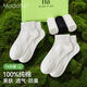 莫代爾100%純棉男襪抗菌襪子男春秋款防臭襪運動(dòng)短筒襪