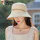 啄木鳥(niǎo)（TUCANO）撞色漁夫帽子女2025春夏新款韓系百搭盆帽遮陽(yáng)防曬太陽(yáng)帽時(shí)尚百搭 米色 均碼（54-59cm）
