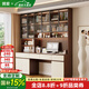 擁愛(ài)中古風(fēng)書(shū)桌書(shū)架一體定制ENF級全實(shí)木橡木兒童學(xué)習帶抽屜書(shū)柜 2.2米長(cháng)六門(mén)書(shū)桌 2.2米高-ENF級環(huán)?？咕鹉? title=