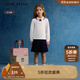 Teenie Weenie Kids小熊童裝25年款女童甜美花邊翻領(lǐng)長(cháng)袖衫打底衫 象牙白 140 cm